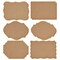 12-Pack MDF Unfinished Wood Plaques, 7.2x5 Inch Mini Boards, Rustic-Style Signs, Natural Signboards for Home Decor and DIY Projects, 6 Designs, 2 of Each Design